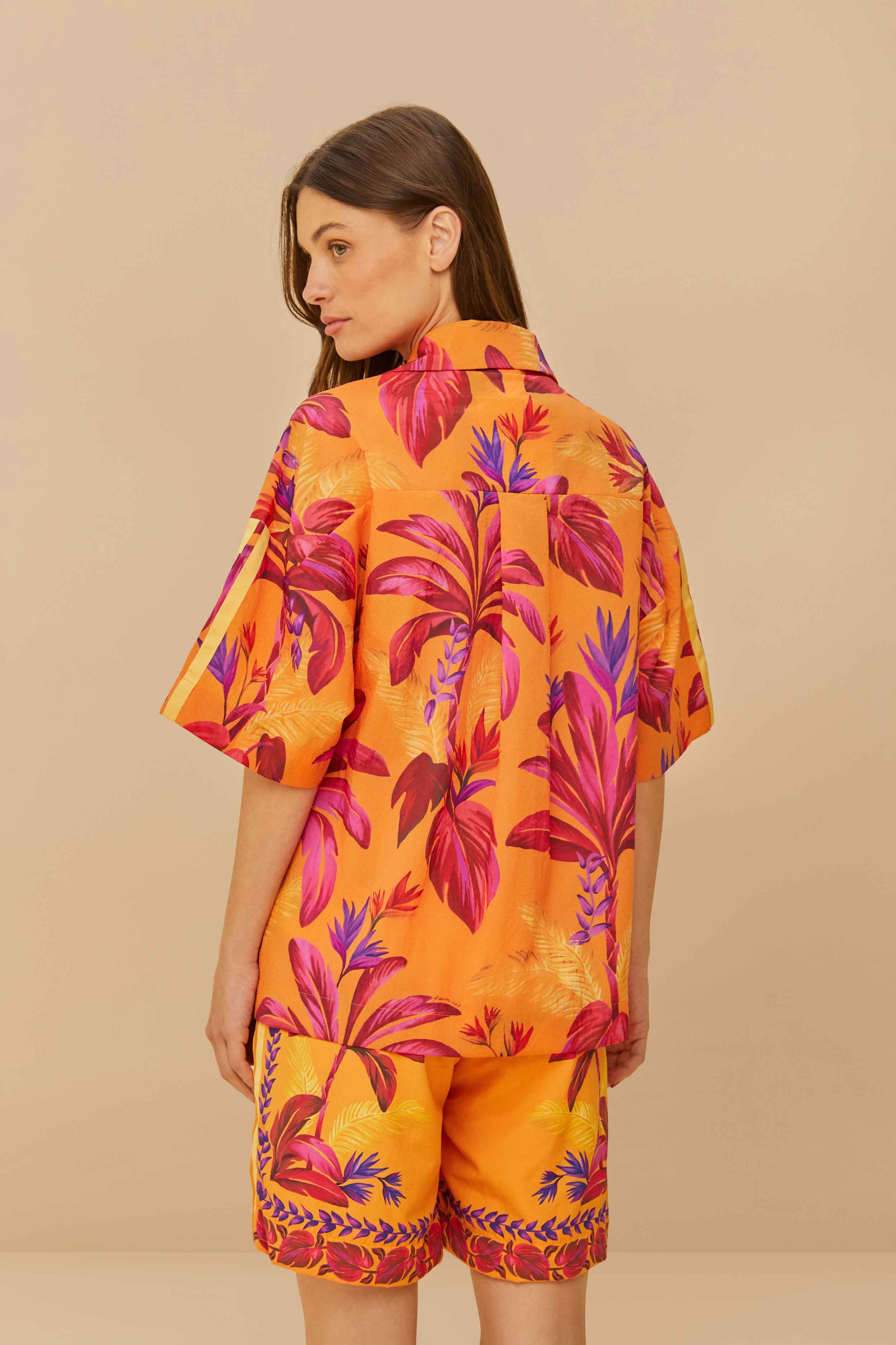 Adidas Tropical Breeze Bright Orange Shirt - Image 3