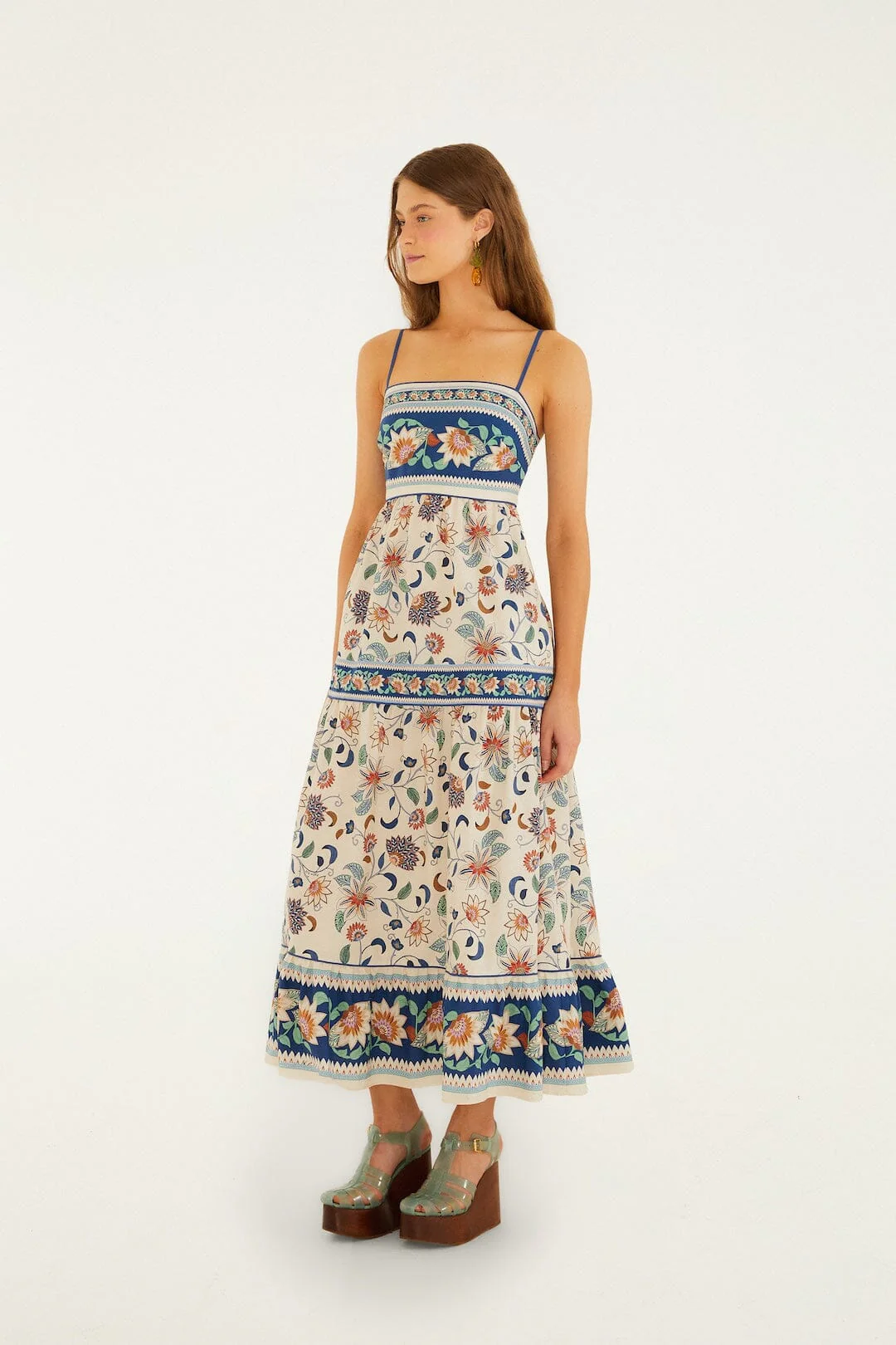Soft Pink Floral Delhi Tapestry Midi Dress - Image 4