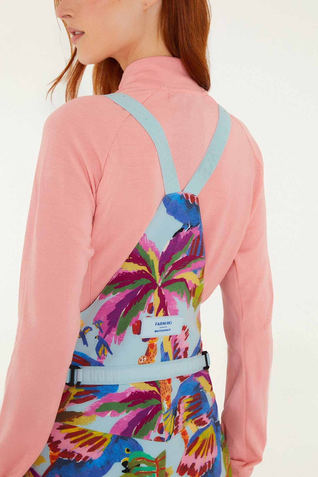 Blue Macaw Suspenders Ski Pants - Image 4