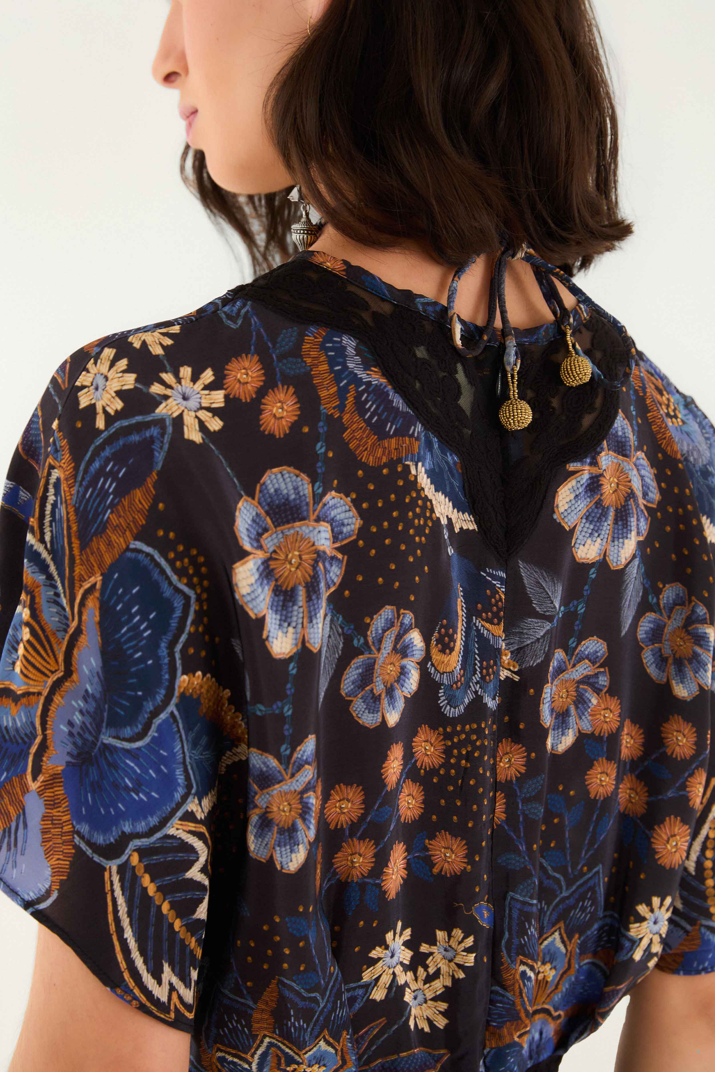 Black Snakes Bouquet Blouse - Image 5